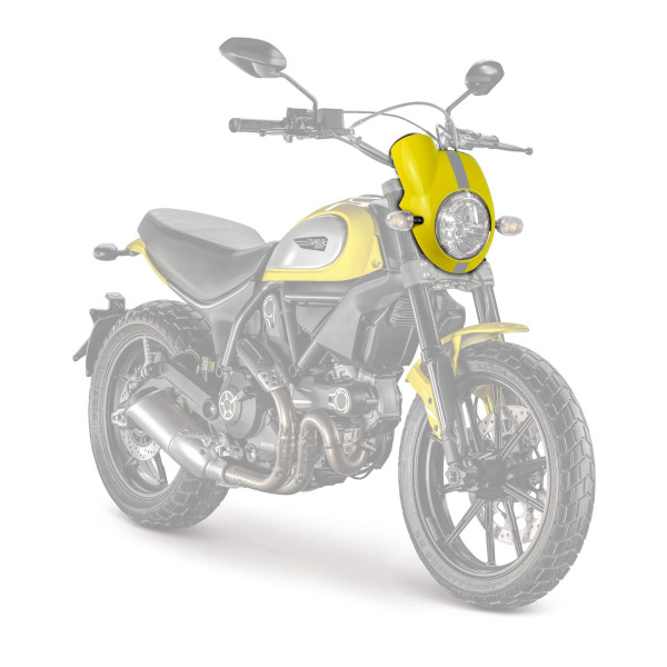 Pyramid Plastics Pyramid nose fairing | gloss yellow ('62 yellow) | ducati scrambler icon 2015>current
